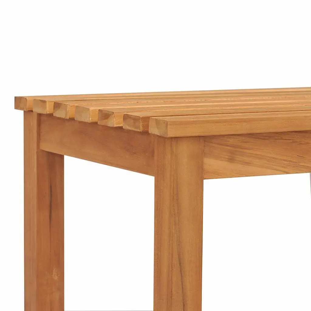 Teak Wood Outdoor Garden Bench Brown 180cm Weather-Resistant Smooth Finish