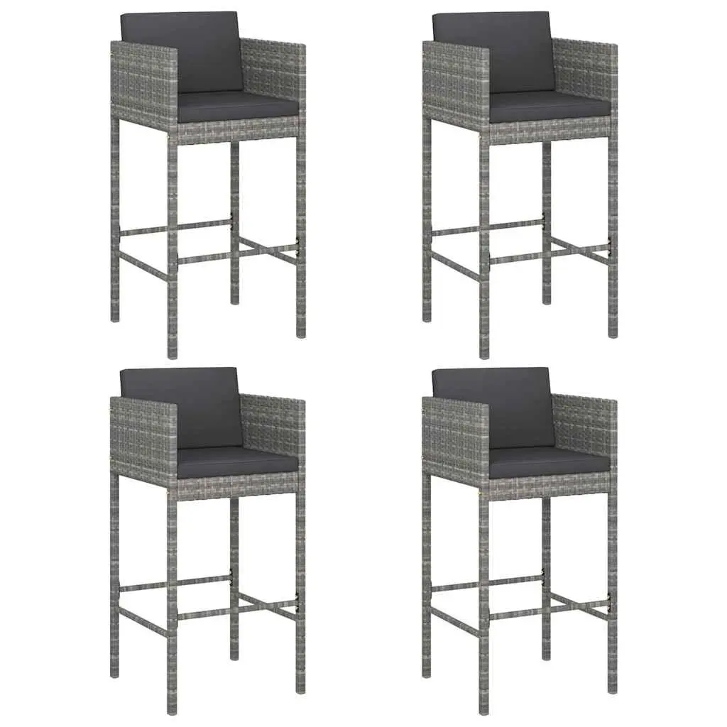 Grey Bar Stools Set for Outdoor Relaxation