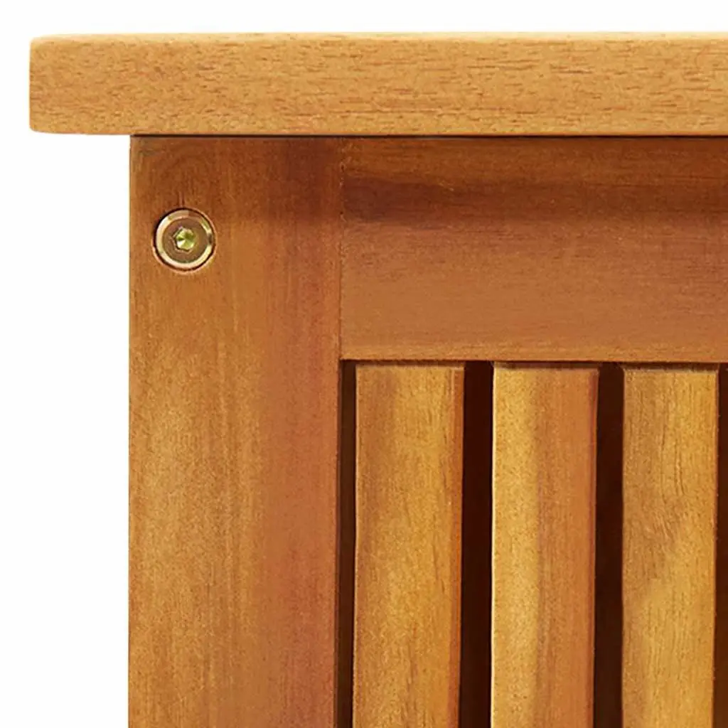 Garden Storage Box Solid Wood Outdoor Furniture 113x50x58cm Patio Deck Organizer
