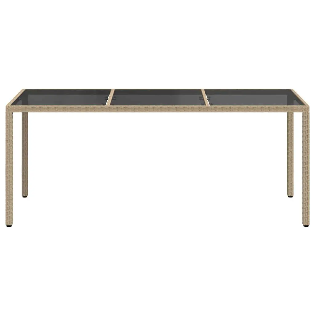 Garden Table with Durable Glass Top