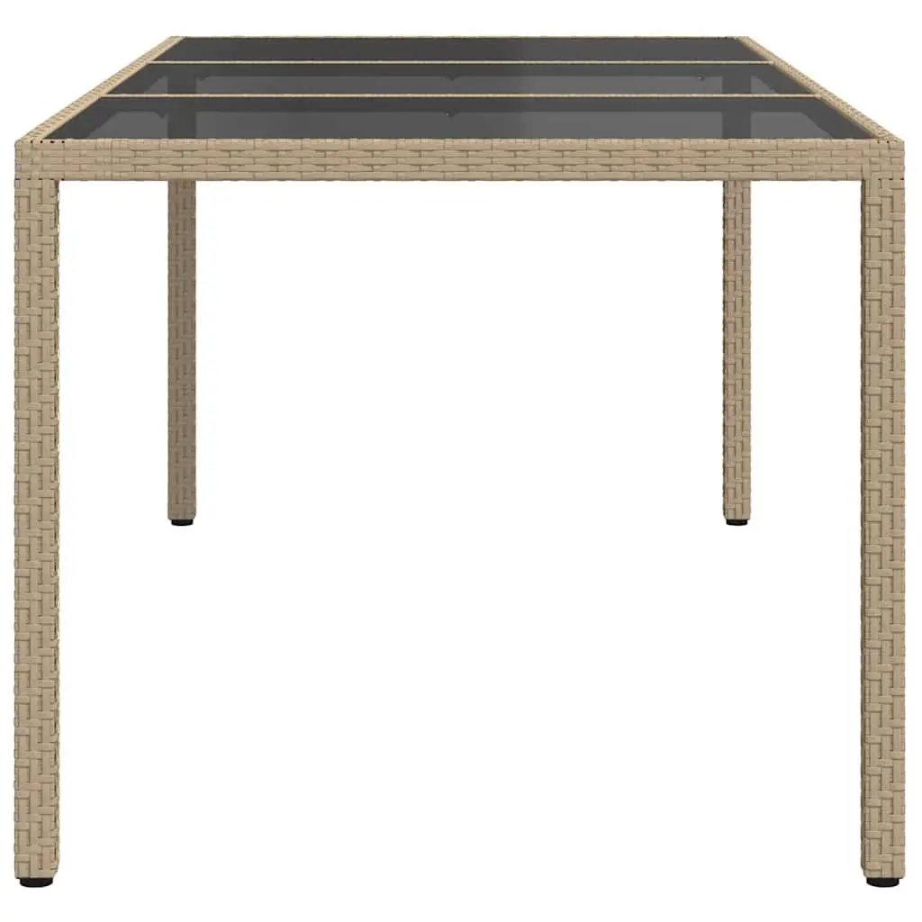 Garden Table with Durable Glass Top