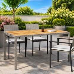 Compact and Durable Garden Table 150x90x75cm Grey