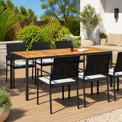 Sturdy Black Garden Table: Perfect for Any Outdoor Gathering