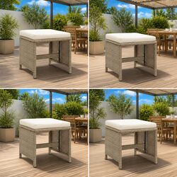 Outdoor Garden Stools Set of 4 with Cushions