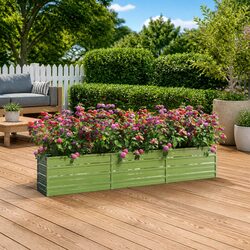 Galvanized Steel Planter Box, 240x40x45 cm