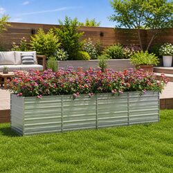 Galvanized Steel Raised Bed 320x80x77 cm