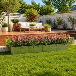 Galvanized Steel Garden Raised Bed for Growing Plants 320x40x45 cm