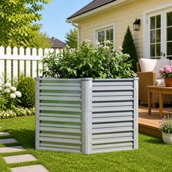 Sturdy 129x77 cm Raised Bed Metal Planter for Outdoors