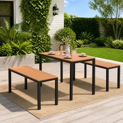 Compact and Durable 3-Piece Garden Dining Set