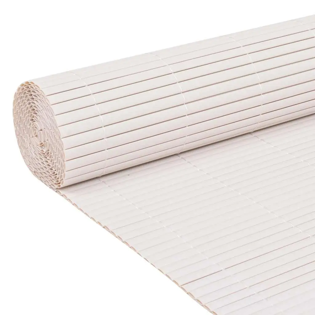 Garden Fence Panel White 90x400cm Double-Sided Weather-Resistant Outdoor Decor Screening