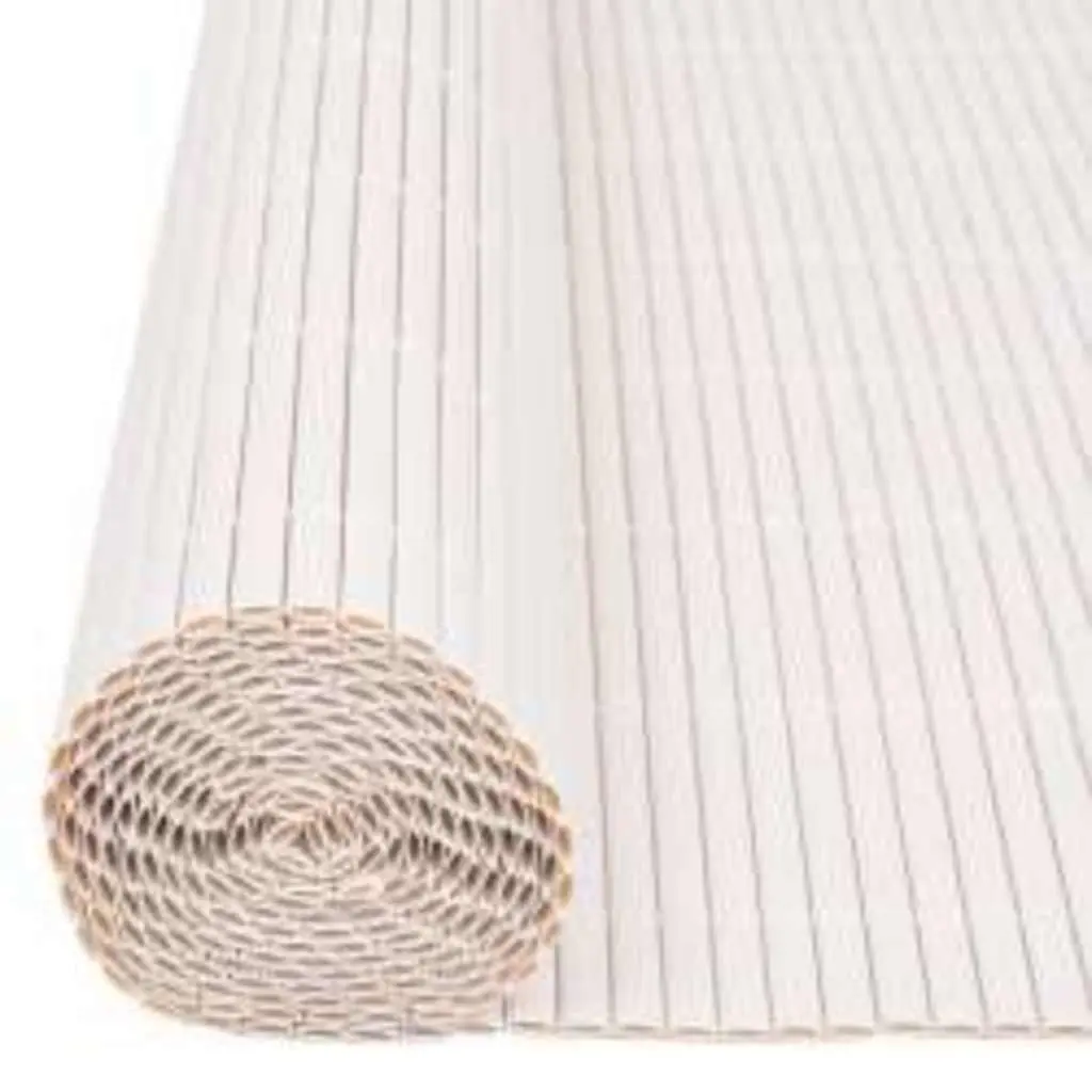 Garden Fence Panel White 90x400cm Double-Sided Weather-Resistant Outdoor Decor Screening