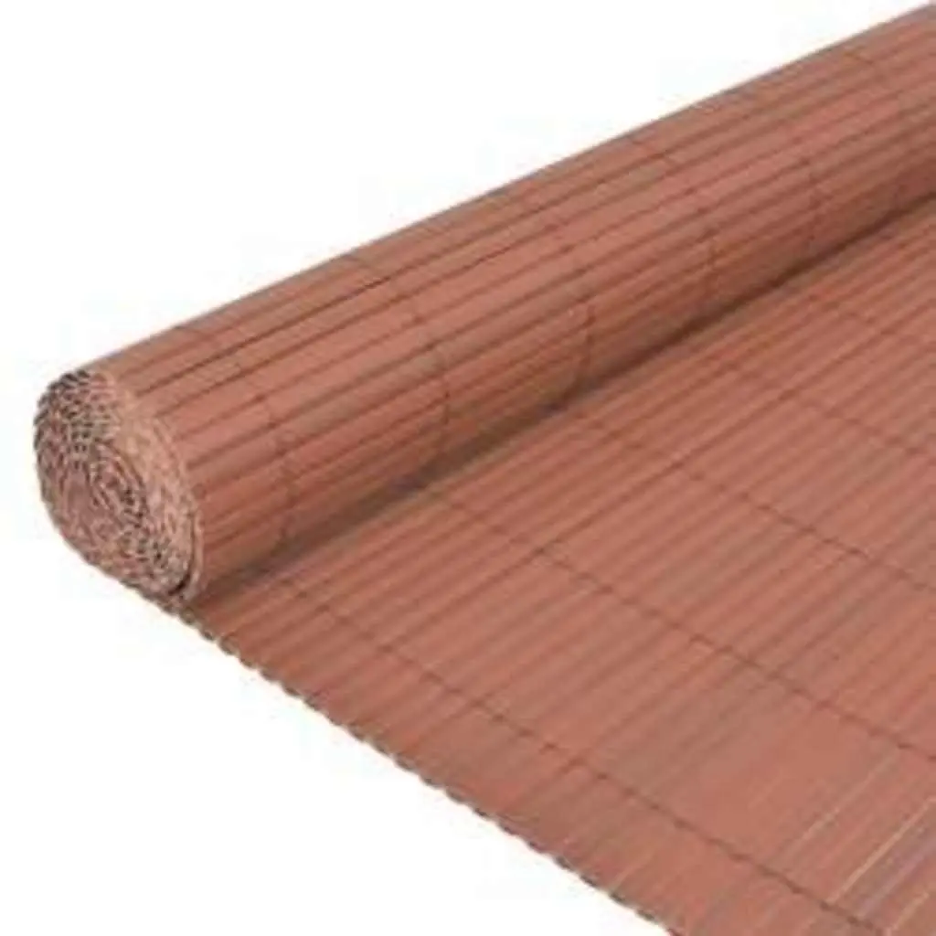 Garden Fence Panel Brown 90x400cm Double-Sided Weather-Resistant Outdoor Barrier