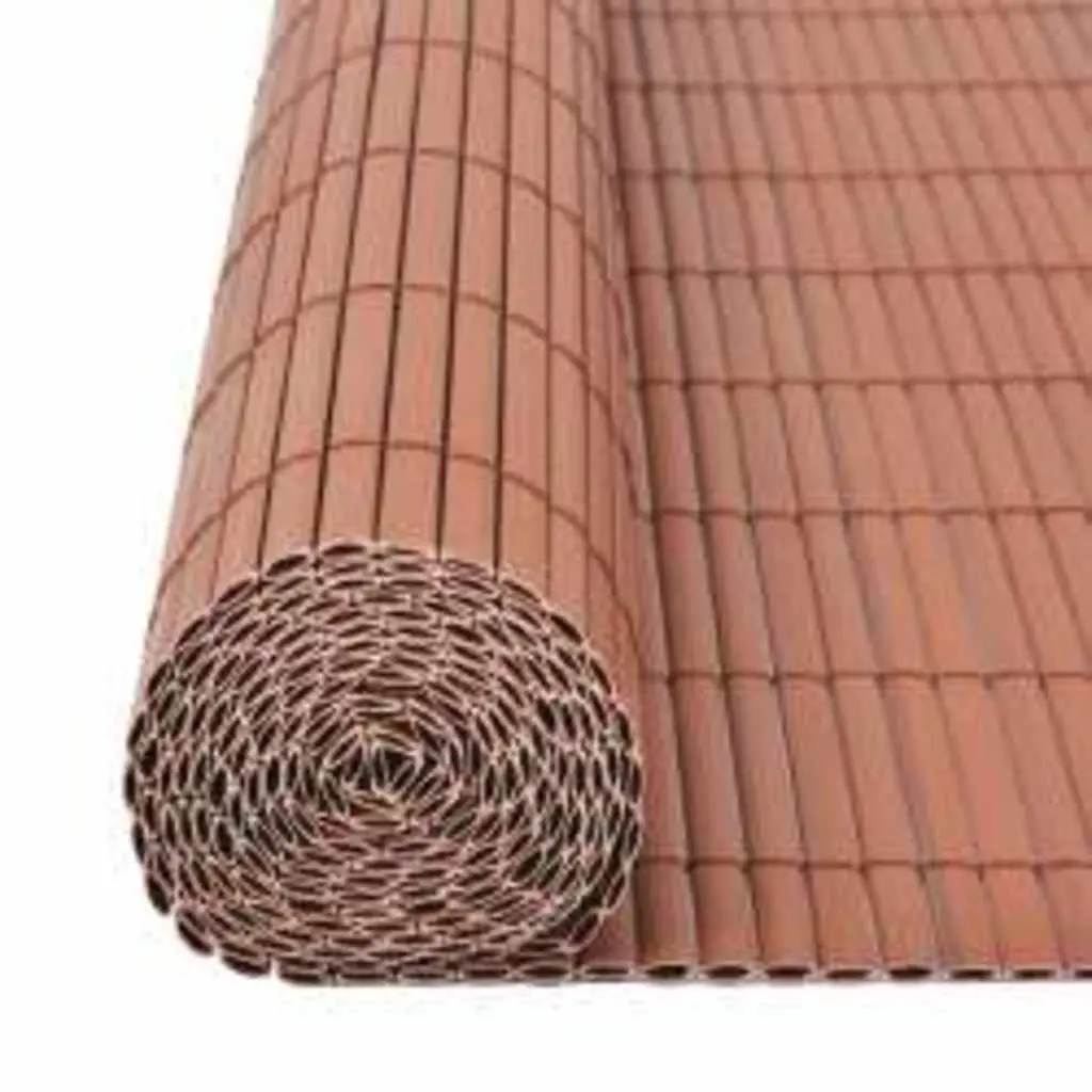 Garden Fence Panel Brown 90x400cm Double-Sided Weather-Resistant Outdoor Barrier