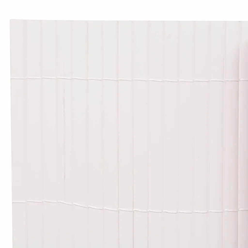 Double-Sided Garden Fence Panel White 110x300 cm Weather-Resistant PVC Decorative Barrier