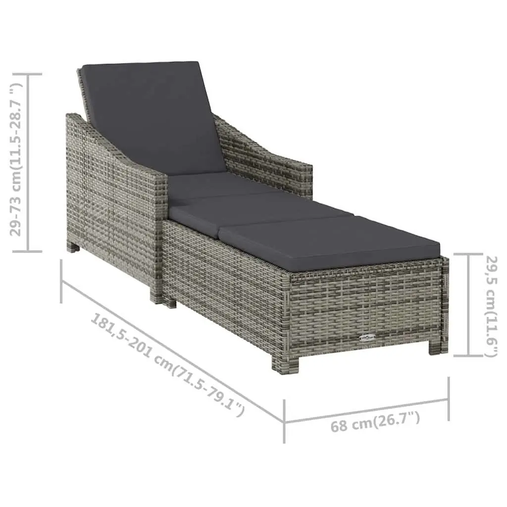 Grey Sun Lounger