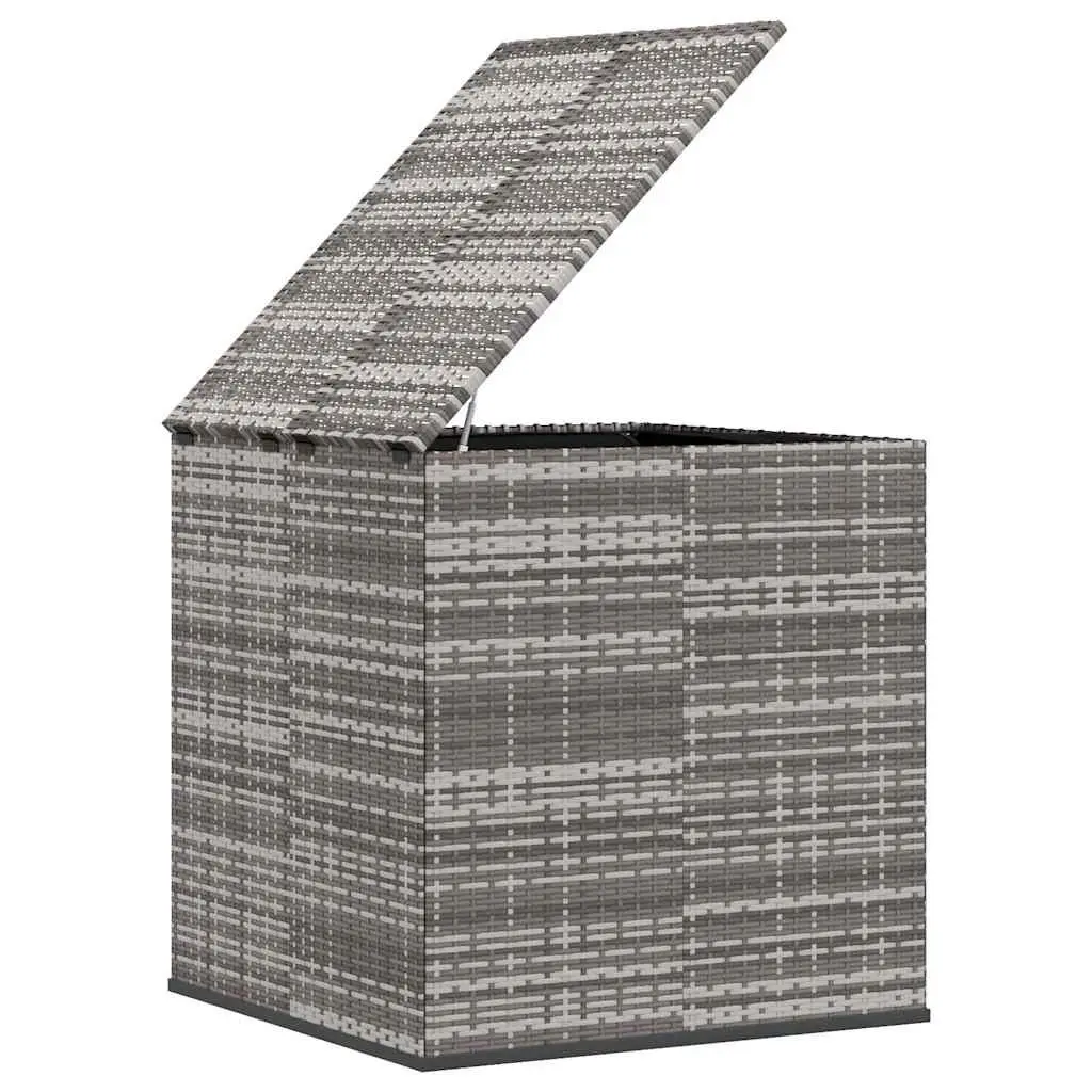 Garden Storage Box Grey 100x97.5x104cm Weather-resistant PE Rattan with Gas Lift Mechanism and Inner Water-resistant Bag