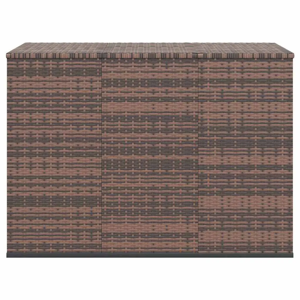 Garden Cushion Storage Box PE Rattan Outdoor Patio Deck Furniture Brown