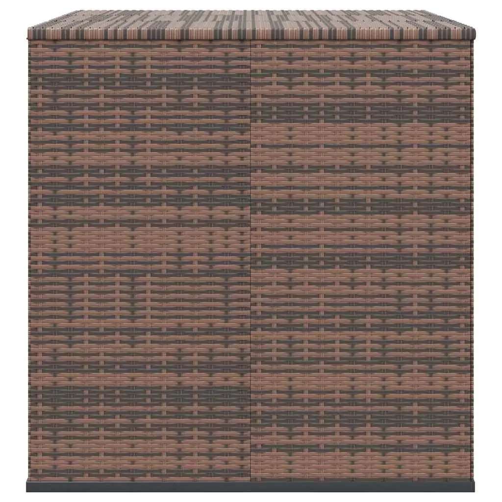 Garden Cushion Storage Box PE Rattan Outdoor Patio Deck Furniture Brown