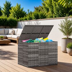 Versatile Garden Storage Box in Grey - Perfect for Outdoor Items