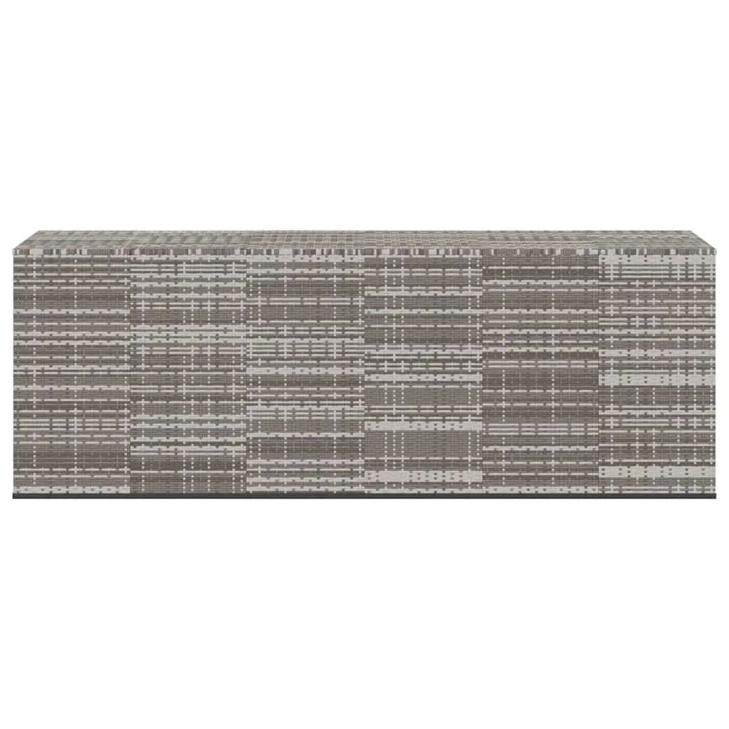 Garden Storage Box PE Rattan Outdoor Cushion Container Grey 291x100.5x104cm