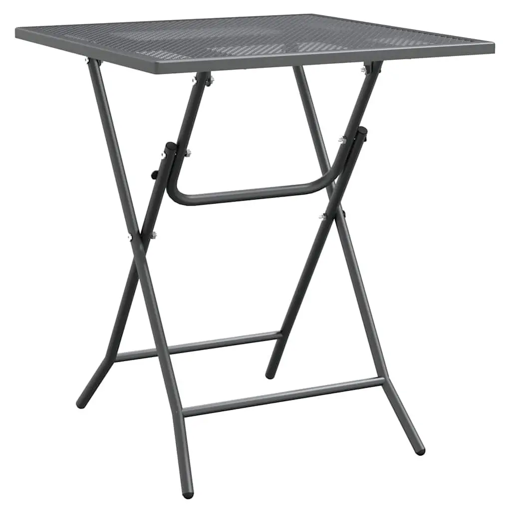 Garden Table 60x60x72cm Outdoor Patio Dining Mesh Top Anthracite Modern Design