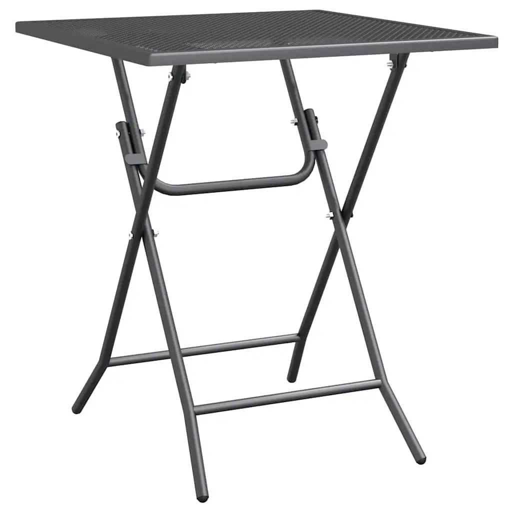 Garden Table 60x60x72cm Outdoor Patio Dining Mesh Top Anthracite Modern Design