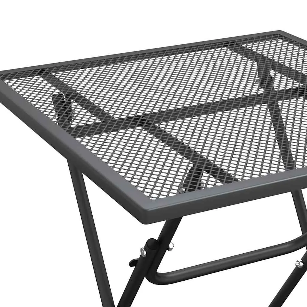Garden Table 60x60x72cm Outdoor Patio Dining Mesh Top Anthracite Modern Design