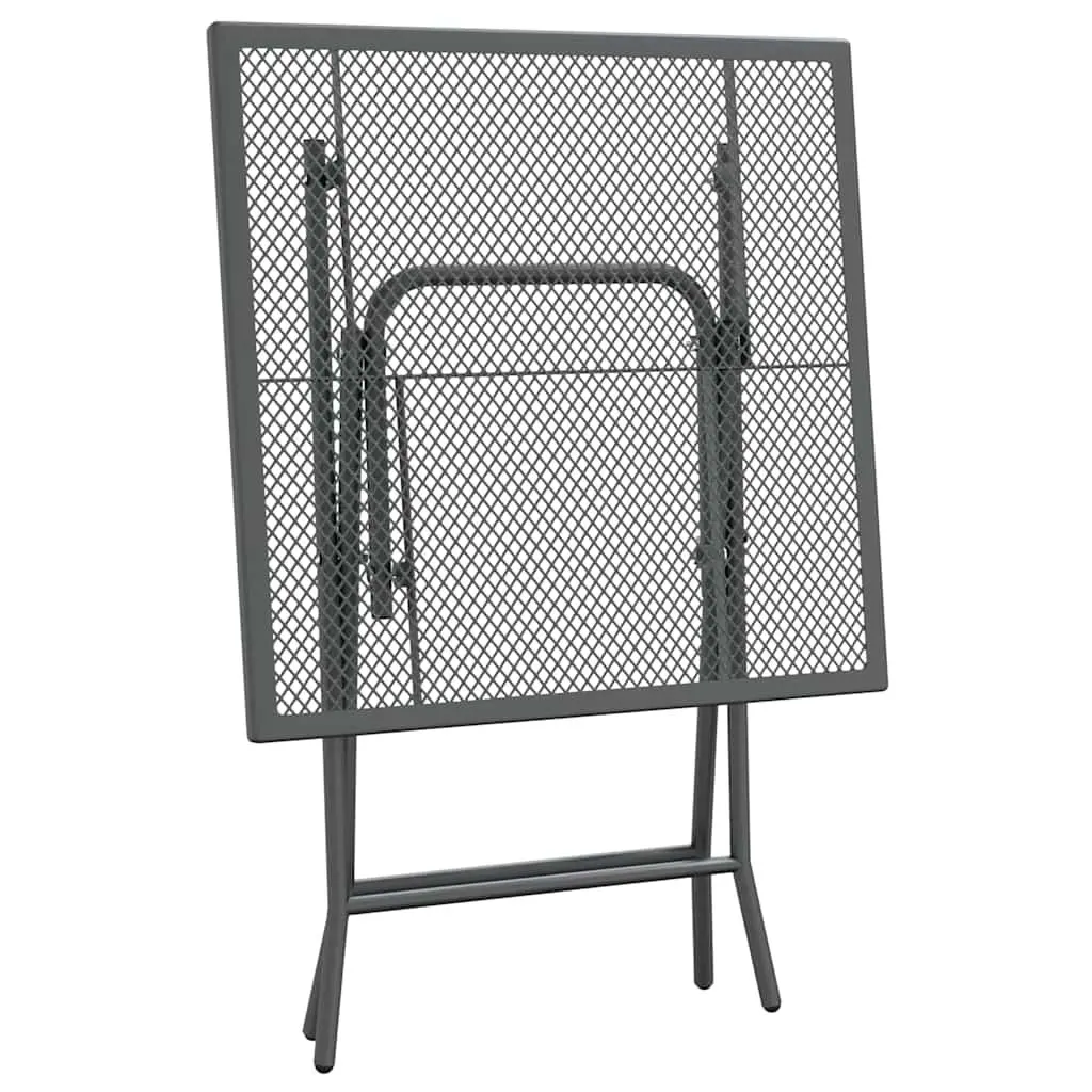 Garden Table 60x60x72cm Outdoor Patio Dining Mesh Top Anthracite Modern Design