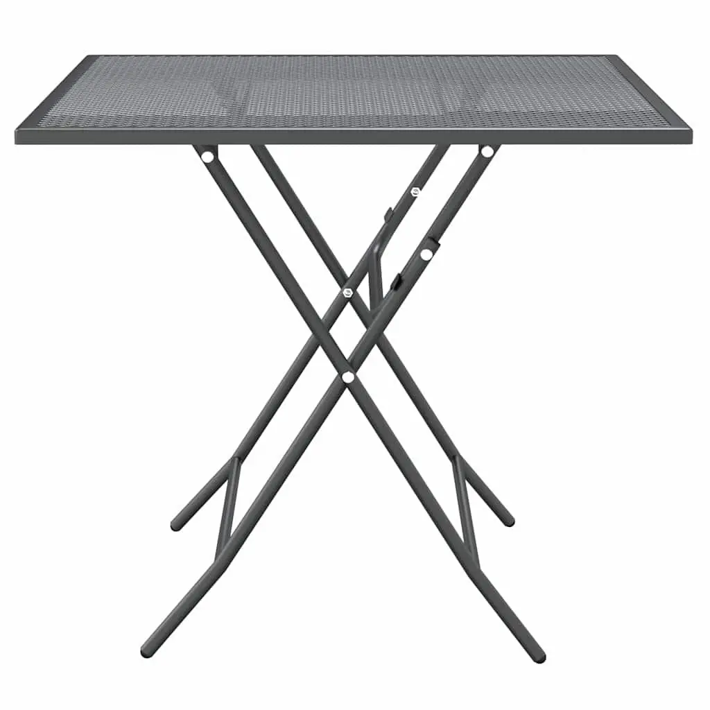 Garden Dining Table 80x80x72cm Mesh Top