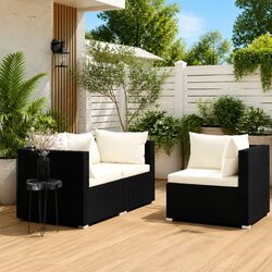 Compact and Durable: 3 Piece Patio Lounge Set