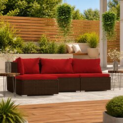 Compact and Stylish 4 Piece Garden Lounge Set