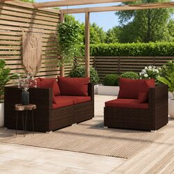 Compact and Stylish 3 Piece Sectional Sofa for Outdoors