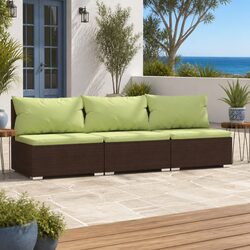 3-Seater Outdoor Sofa: Compact and Strong for Patios