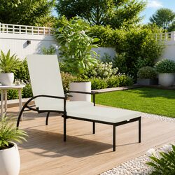 Compact and Robust Adjustable Sun Lounger for Outdoors