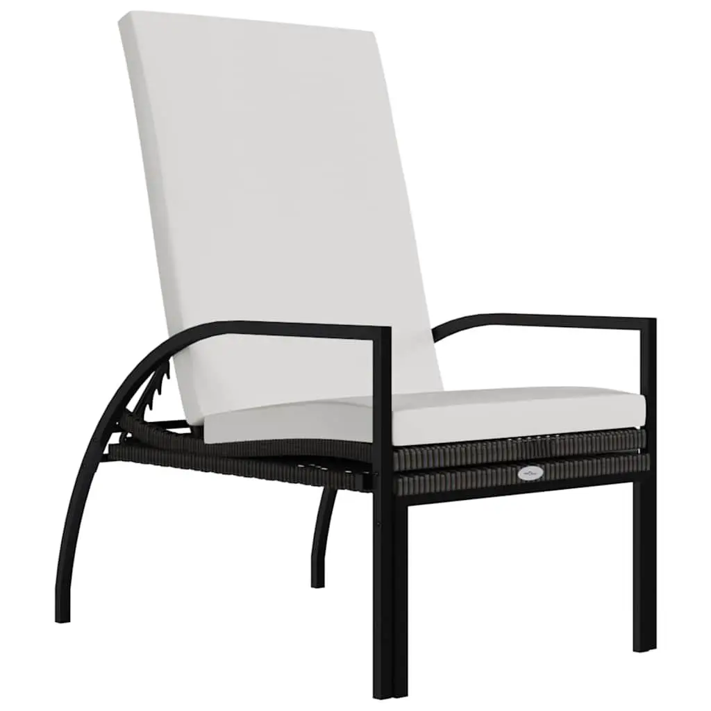 Sun Lounger Brown Steel Frame Adjustable Backrest Integrated Footrest Outdoor Lounge Chair