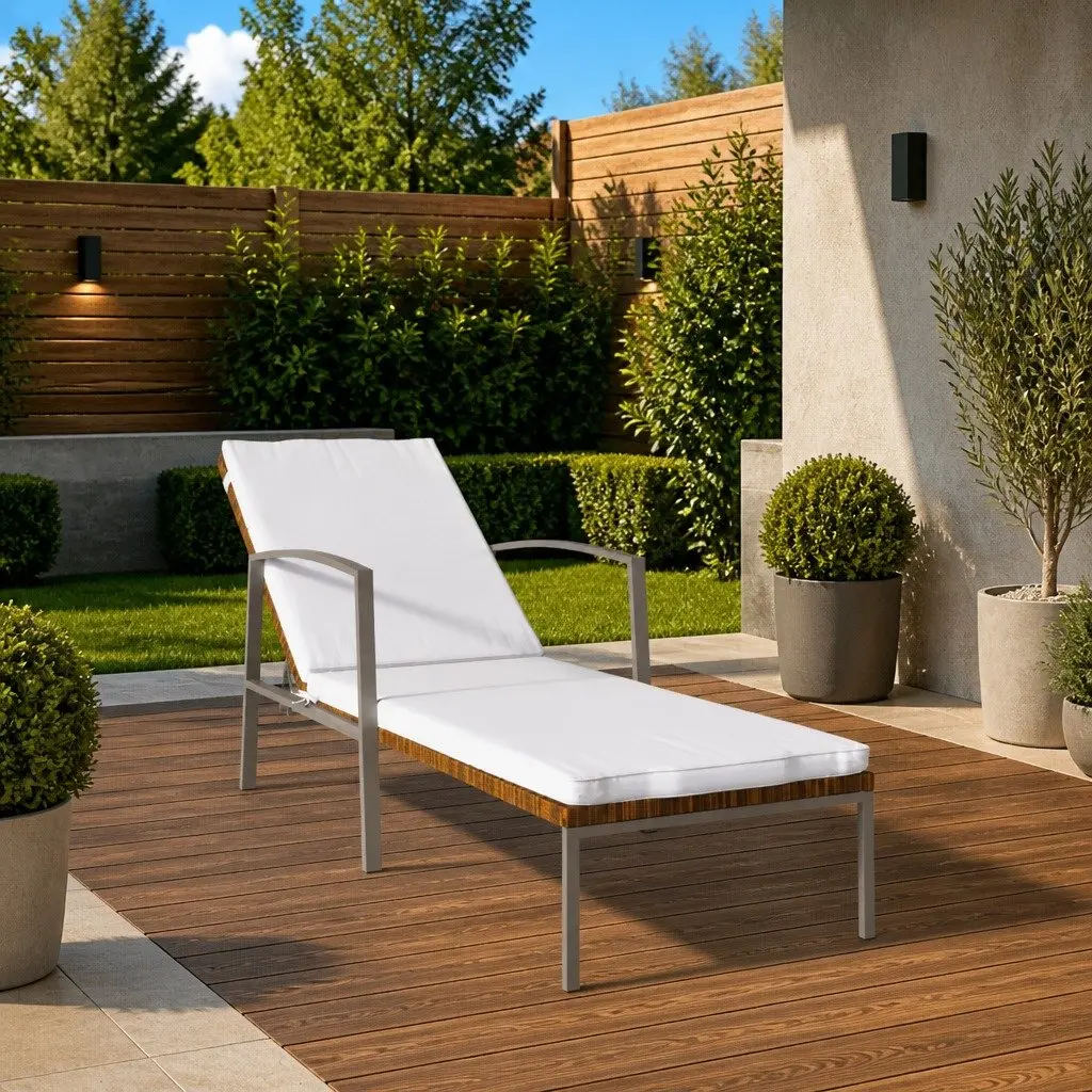 Outdoor Lounger with Easy Adjustable Backrest