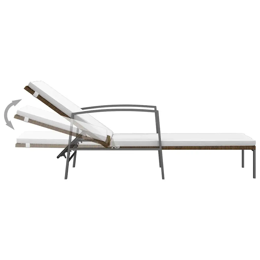 Outdoor Lounger with Easy Adjustable Backrest