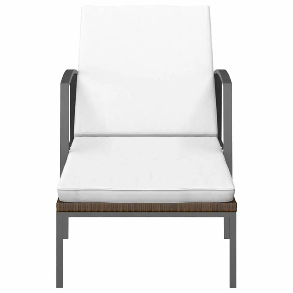 Brown Sun Loungers with Table