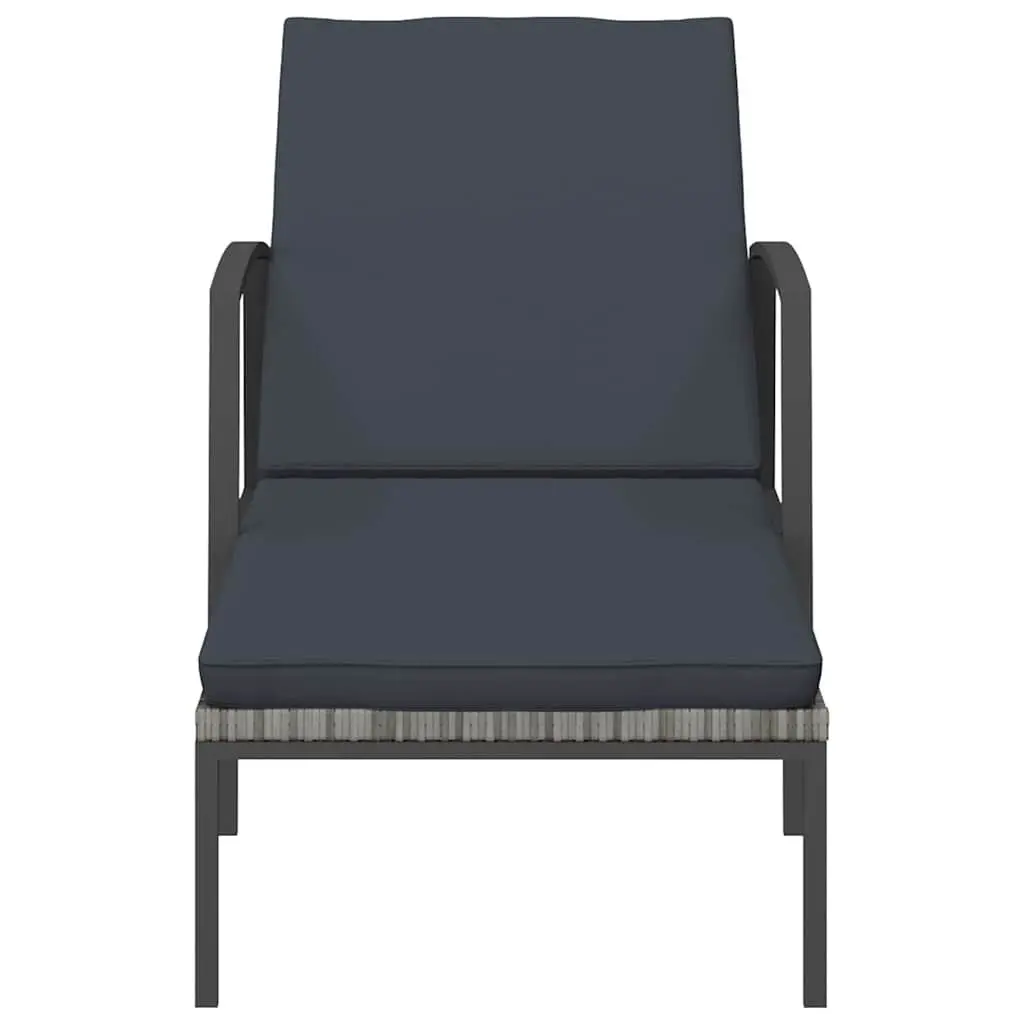 Sun Lounger with Side Table 2 Piece Set Outdoor Patio Garden Lounge Chair