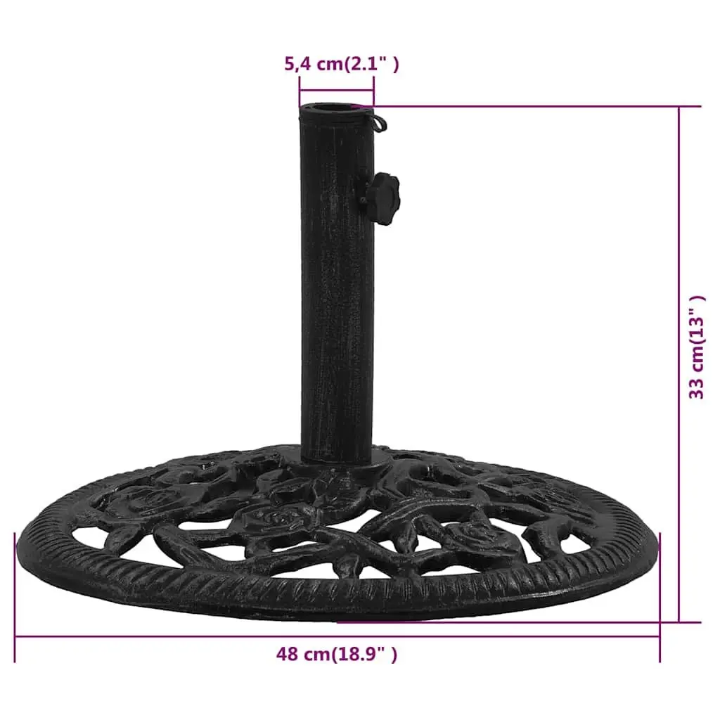 Umbrella Base Black Heavy Duty Cast Iron Outdoor Garden Patio Stand Stable