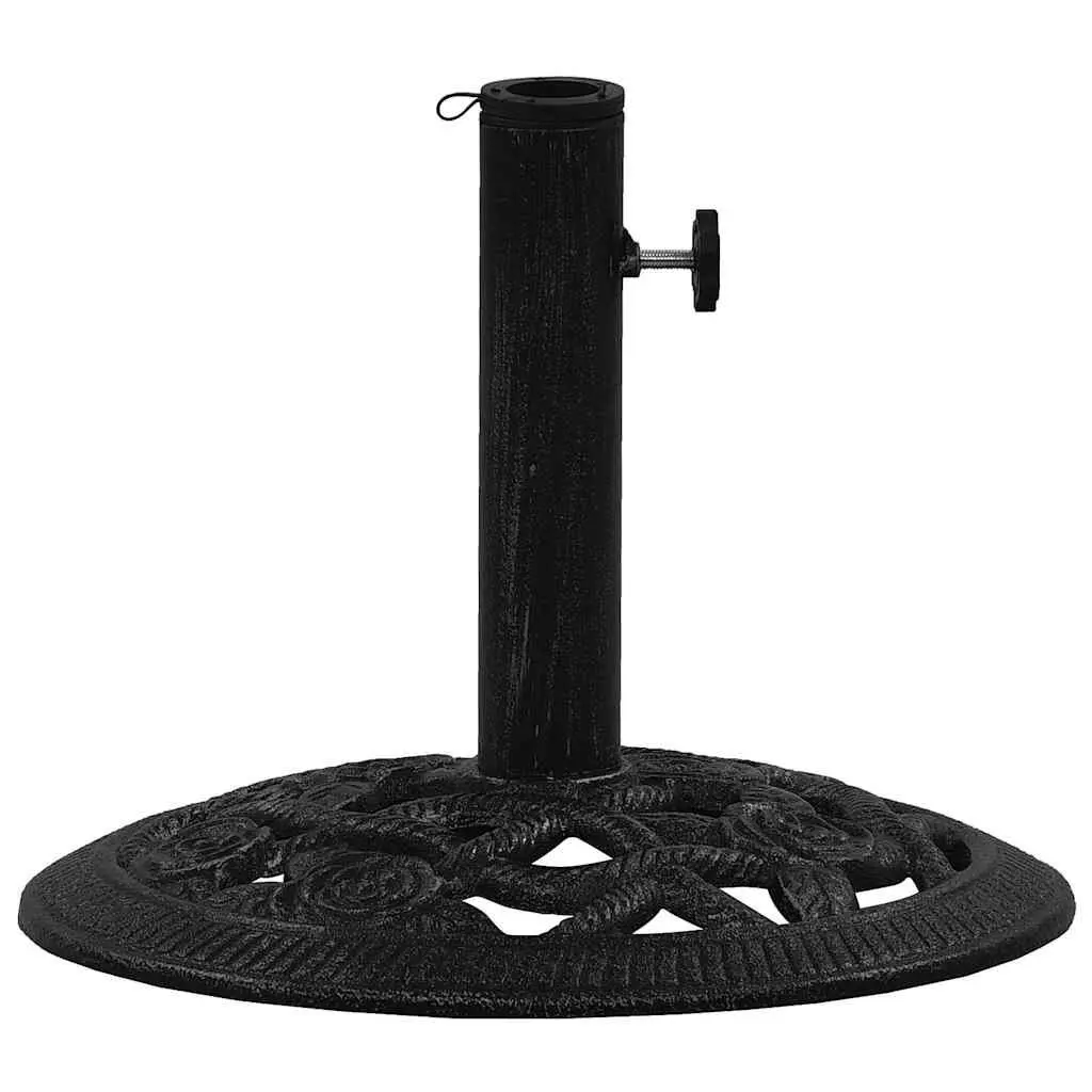 Cast Iron Umbrella Base Black 40x40x32cm Heavy Duty Outdoor Stand Durable for Garden