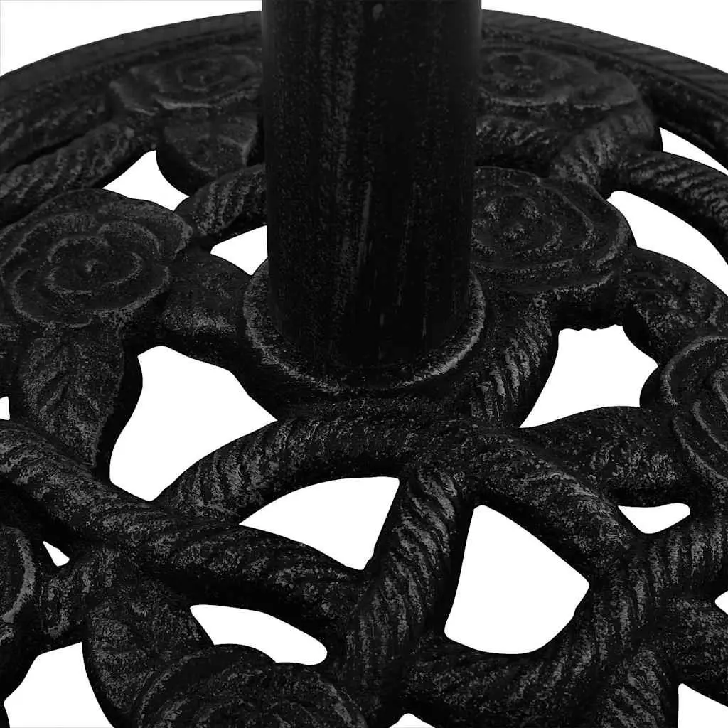 Cast Iron Umbrella Base Black 40x40x32cm Heavy Duty Outdoor Stand Durable for Garden