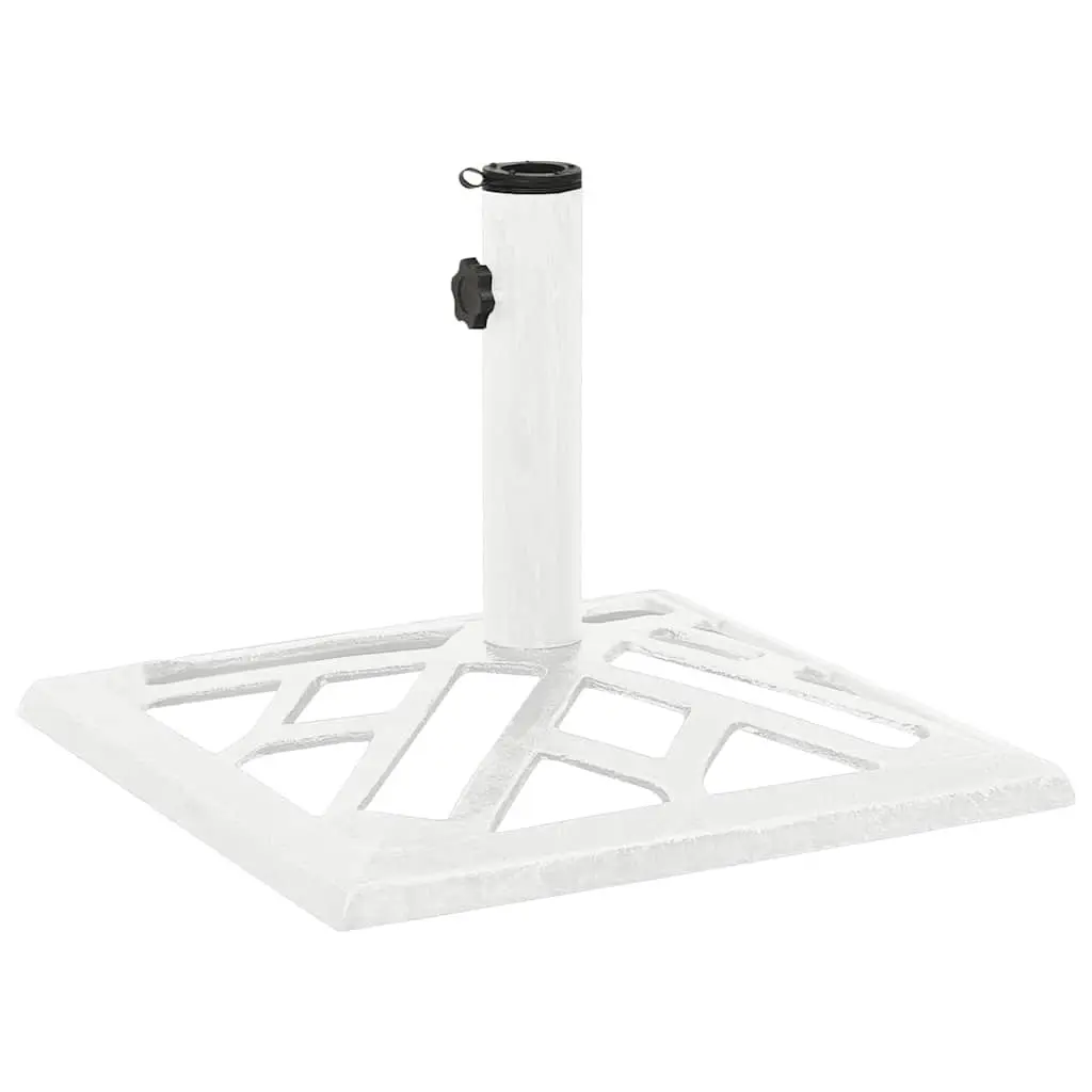 Umbrella Base White 44x44x31cm Cast Iron Heavy Duty Outdoor Garden Patio Stand