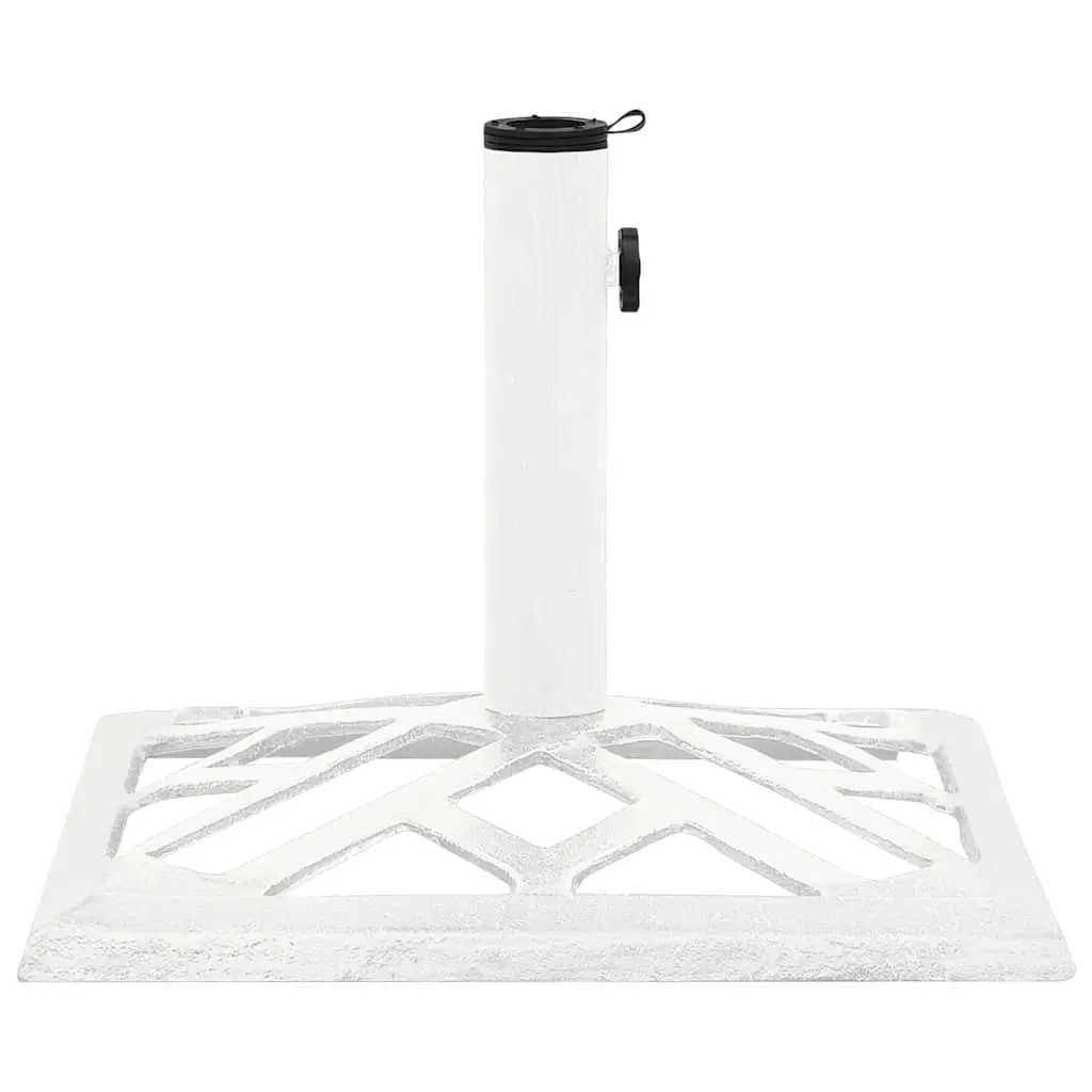Umbrella Base White 44x44x31cm Cast Iron Heavy Duty Outdoor Garden Patio Stand