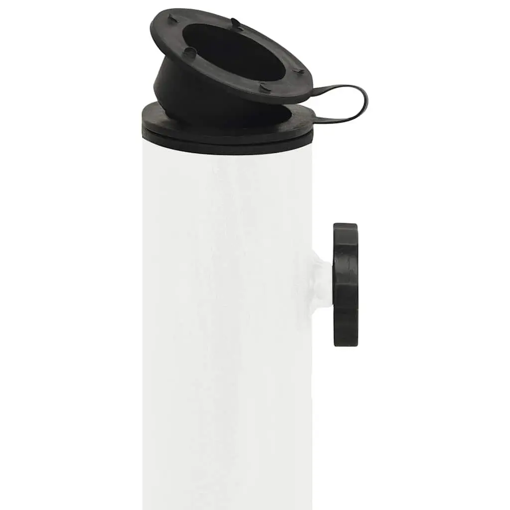 Umbrella Base White 44x44x31cm Cast Iron Heavy Duty Outdoor Garden Patio Stand