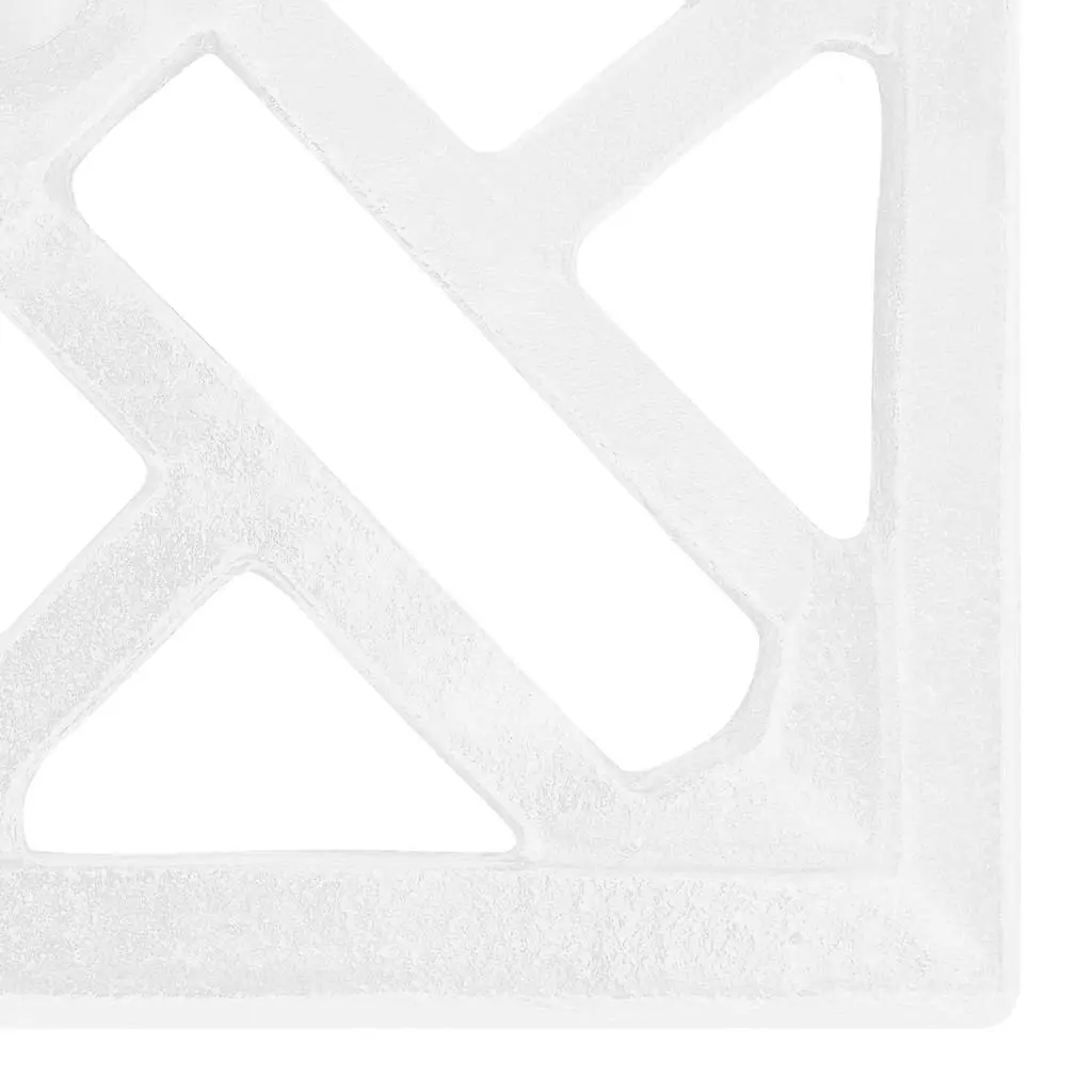 Umbrella Base White 44x44x31cm Cast Iron Heavy Duty Outdoor Garden Patio Stand