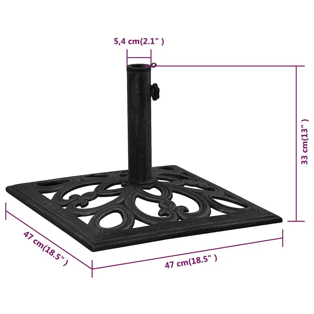 Umbrella Base Cast Iron Black Heavy Duty Outdoor Garden Patio Stand