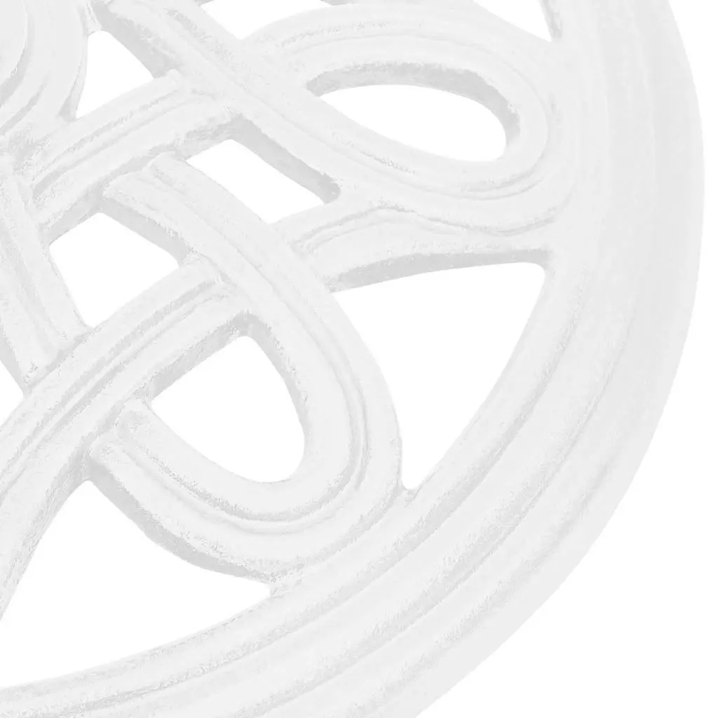 Umbrella Base Cast Iron White 40x40x32cm Sturdy Support for Garden Patio Outdoor Use