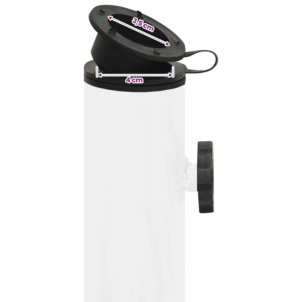Umbrella Base Cast Iron White 40x40x32cm Sturdy Support for Garden Patio Outdoor Use