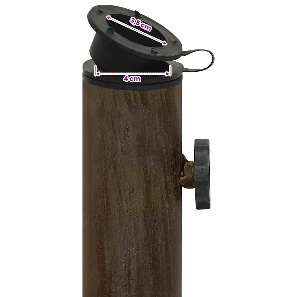 Cast Iron Umbrella Base Brown 40cm Sturdy Support for Outdoor Garden Patio Parasol